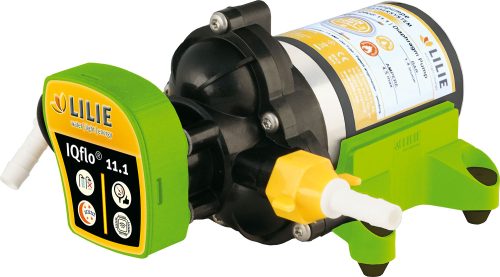 Lilie IQflo 11.1 Wasserdruckpumpe inkl. 2 Aufschraubtüllen 10 mm 12V 2,4 bar 11 l/min - Wasserpumpen
