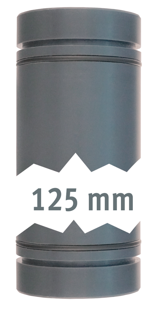 Lilie Rohr 40 mm mit O-Ring beidseitig 12,5 cm - Adapter & Anschlüsse