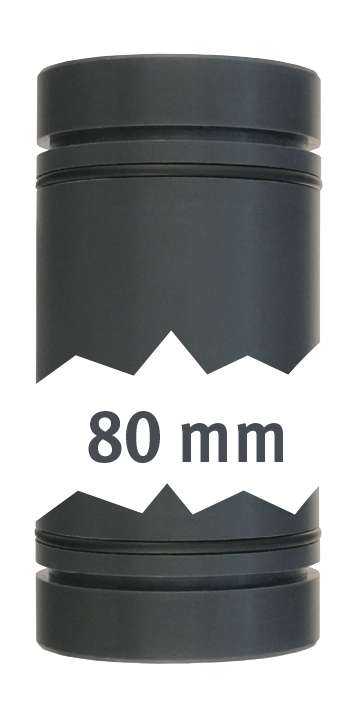 Lilie Rohr 40mm, beidseitig mit O-Ring, Länge: 80mm - Adapter & Anschlüsse