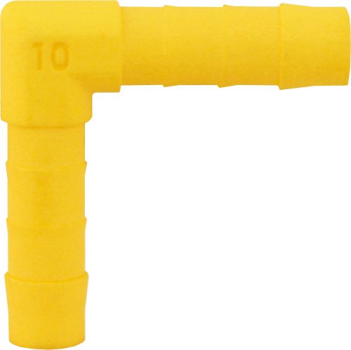 Lilie WeißGELB Winkel-Verbinder 10 mm - Schlauchadapter