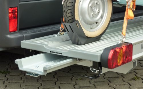Linnepe SlidePort Lastenträger für Fiat Ducato ab 07/2006 für 1 Roller oder 1 Motorrad kurzer Überhang 1000 mm - Heck-Fahrradträger