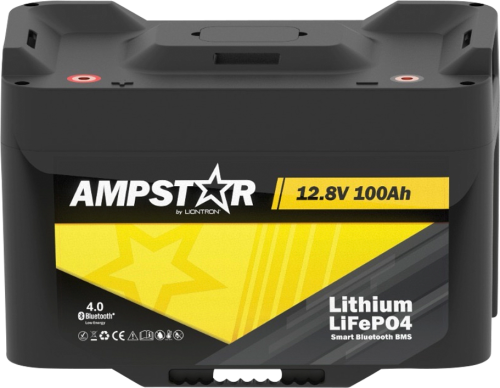 Liontron Ampstar LiFePO4 Batterie mit Bluetooth und IP65 12,8 V 100 Ah - Fahrzeug-Batterien