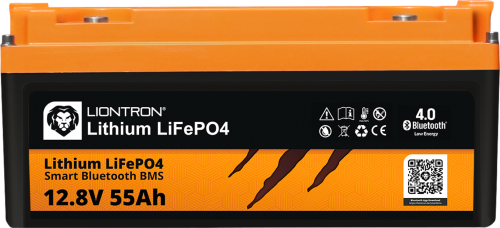 Liontron Lithium-Akku LiFePO4 Smart BMS Marine mit Bluetooth Überwachung 12,8 V / 55 Ah    - Fahrzeug-Batterien