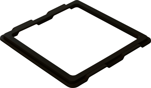 MPK Adapterrahmen für Dachhauben Ducato, Boxer, Jumper schwarz 280 × 280 mm - Dachhauben