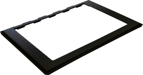 MPK Adapterrahmen für Dachhauben Ducato, Boxer, Jumper schwarz 700 × 500 mm Fronteinbau - Dachhauben