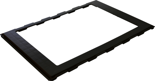 MPK Adapterrahmen für Dachhauben Ducato, Boxer, Jumper schwarz 700 × 500 mm Heckeinbau - Dachhauben