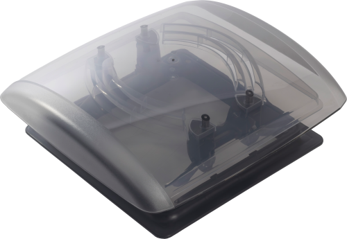 MPK Dachhaube VisionVent S Pro 28 x 28 cm mit Rollo schwarz - Dachhauben