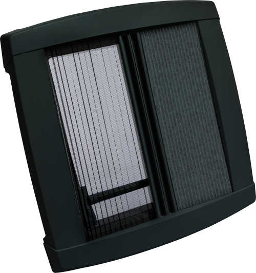 MPK Modell 49P Innenrahmen mit Doppelplissee schwarz mit LED-Beleuchtung - Dachhauben