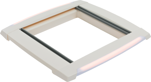 MPK VisionStar Innenrahmen Doppelplissee für Dachhauben 40 x 40 cm mit LED cremeweiß - Rollos & Verdunkelung