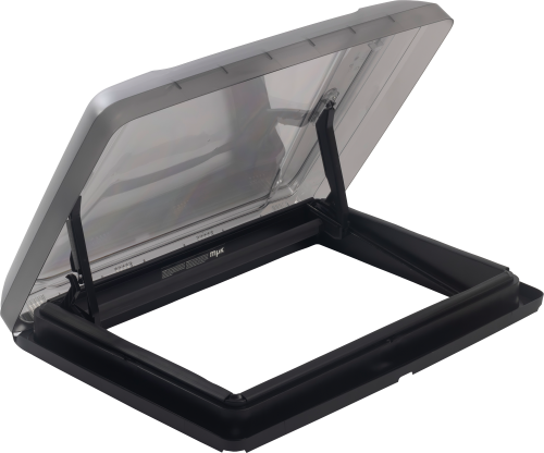 MPK VisionStar L Dachhaube mit Rauchglas Doppelverglasung / Ausschnittmaß 700 x 500 mm schwarz ohne LED Beleuchtung - Dachhauben