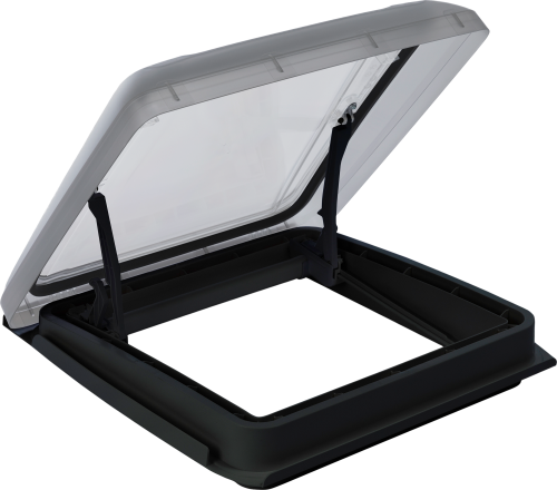 MPK VisionStar M Dachhaube Wohnwagen 400 x 400 mm ohne Dauerlüftung schwarz für Dachdicken 25-60 mm  - Dachhauben