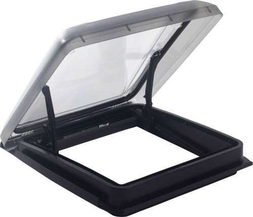 MPK VisionStar M LED Dachhaube ohne Dauerbelüftung mit LED-Beleuchtung 400 x 400 mm schwarz Dachstärke 25 - 60 mm - Dachhauben