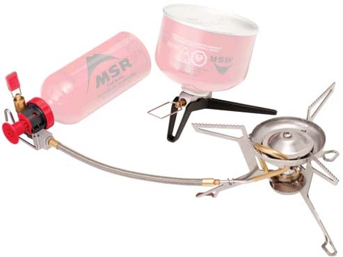 MSR WhisperLite Universal Outdoor-Kocher für Gas und Flüssigbrennstoff - Benzin- und Mehrstoffkocher