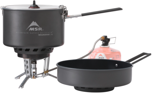 MSR WindBurner Stove System Combo Campingkocher inklusive Campingtopf und Campingpfanne - Kartuschenkocher