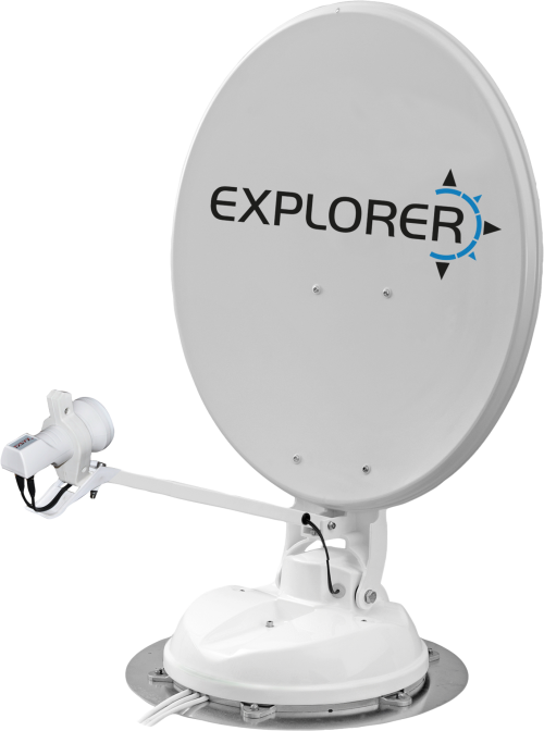 Maxview Explorer 65 cm Twin Satellitenanlage App-gesteuert in weiß - Camping-Sat-Anlagen