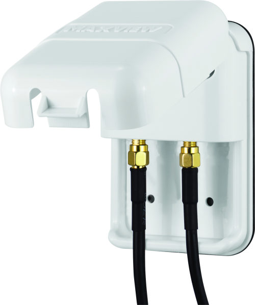 Maxview Internet-Außensteckdose 2x SMA- weiß - Außensteckdosen
