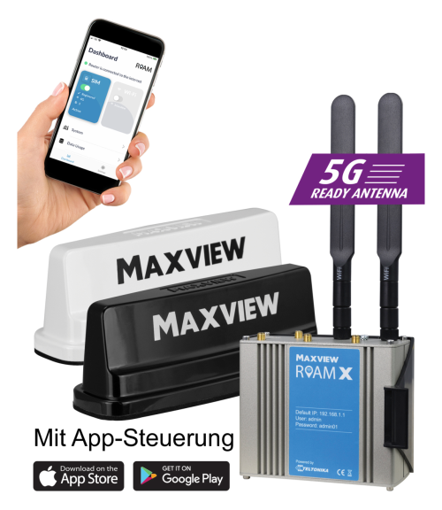 Maxview LTE/WiFi Antenne Campervan Roam X schwarz - Camping-Sat-Anlagen