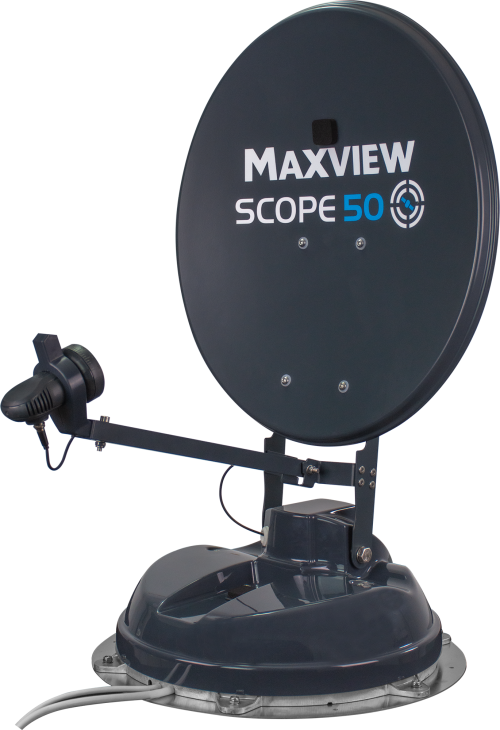 Maxview Scope 50 Vollautomatische Sat-Antenne für Campervans und Wohnwägen Single-LNB / Skew manuell - Camping-Sat-Anlagen