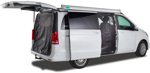 Mayr Van Heckmoskitonetz mit Reißverschluss für Mercedes-Benz V-Klasse (ab 2014) / Vito (ab 2014) für Heckklappe elektrisch Maschenweite Fine-mesh - Türvorhänge & Fliegengitter