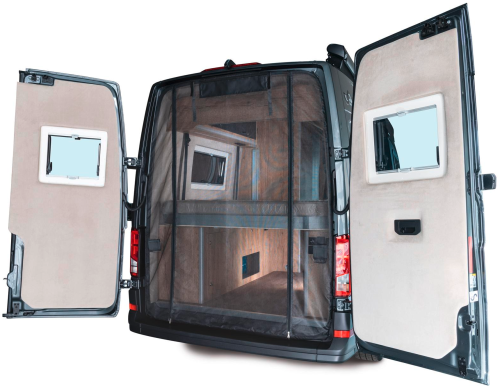 Mayr Van Heckmoskitonetz mit Reißverschluss geeignet für VW Crafter/Grand California und MAN TGE mit Maschenweite Fine-mesh - Türvorhänge & Fliegengitter