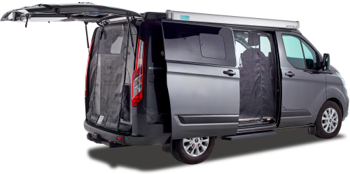 Mayr Van Schiebetürenmoskitonetz mit Magnetreißverschluss geeignet für Custom (2012 - 2023) mit Maschenweite Fine-mesh für Beifahrerseite rechts - Insektenabwehr & Mückenschutz