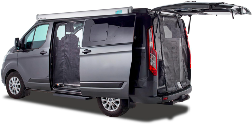 Mayr Van Schiebetürenmoskitonetz mit Magnetreißverschluss geeignet für Custom (2012 - 2023) mit Maschenweite Fine-mesh für Fahrerseite links - Insektenabwehr & Mückenschutz