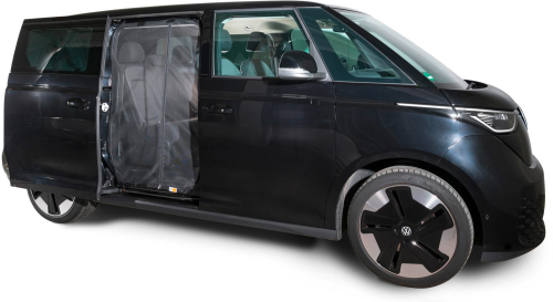 Mayr Van Schiebetürenmoskitonetz mit Magnetreißverschluss geeignet für ID Buzz mit Maschenweite Fine-mesh für Beifahrerseite rechts - Türvorhänge & Fliegengitter