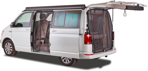 Mayr Van Schiebetürenmoskitonetz mit Magnetreißverschluss geeignet für VW T5/T6/T6.1 mit Maschenweite Standard für Fahrerseite links  - Türvorhänge & Fliegengitter
