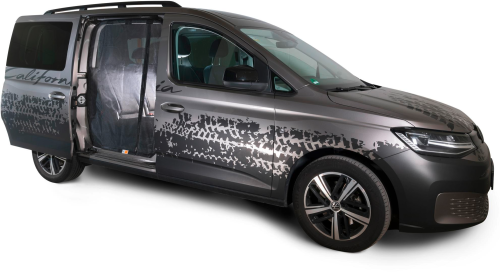 Mayr Van Schiebetürenmoskitonetz mit Reißverschluss geeignet für Caddy V Maxi / Connect (lang)  mit Maschenweite Fine-mesh für Beifahrerseite rechts - Türvorhänge & Fliegengitter