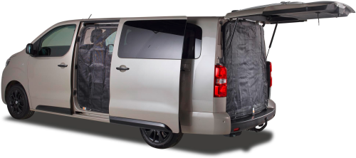 Mayr Van Schiebetürenmoskitonetz mit Reißverschluss geeignet für Citroën, Fiat, Opel, Peugeot, Toyota Maschenweite Standard für Fahrerseite links - Insektenabwehr & Mückenschutz