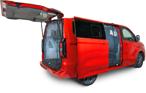Mayr Van Schiebetürenmoskitonetz mit Reißverschluss geeignet für Ford Custom V710 (ab 2023) mit Maschenweite Fine-mesh für Beifahrerseite rechts - Insektenabwehr & Mückenschutz