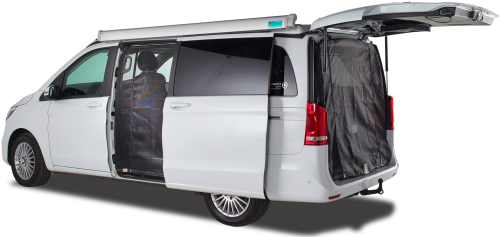 Mayr Van Schiebetürenmoskitonetz mit Reißverschluss geeignet für V-Klasse (ab 2014) / Vito (ab 2014) mit Maschenweite Fine-mesh für Fahrerseite links - Insektenabwehr & Mückenschutz