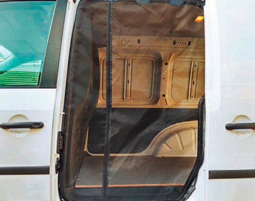 Mayr Van Schiebetürenmoskitonetz mit Reißverschluss geeignet für VW Caddy (ab 2014) mit Maschenweite Standard für Fahrerseite links - Insektenabwehr & Mückenschutz