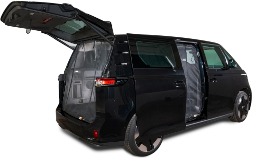 Mayr Van Schiebetürenmoskitonetz mit Reißverschluss geeignet für VW ID Buzz mit Maschenweite Fine-mesh für Beifahrerseite rechts - Türvorhänge & Fliegengitter