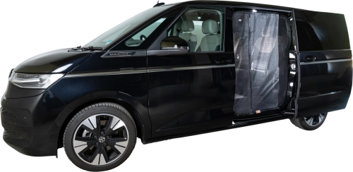Mayr Van Schiebetürenmoskitonetz mit Reißverschluss geeignet für VW T7 mit  Maschenweite Fine-mesh für Fahrerseite links - Insektenabwehr & Mückenschutz