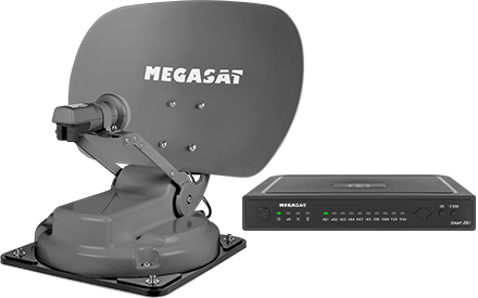 Megasat Caravanman Kompakt 3 Graphit Single-LNB Sat Anlage inkl. Bluetooth Modul - Camping-Sat-Anlagen
