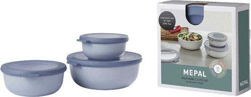 Mepal Cirqula Multischüssel Set 3 teilig rund 350 / 750 / 1250 ml - Lebensmittelbehälter / Vorratsdosen