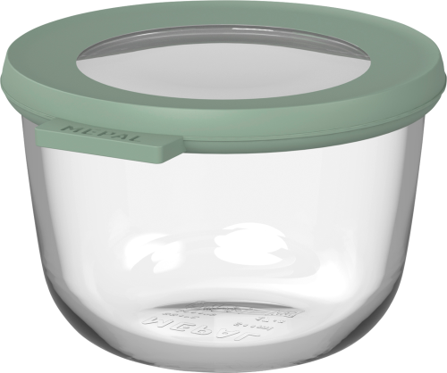 Mepal Cirqula runde Multischüssel aus Glas mit Deckel 500 ml - Lebensmittelbehälter / Vorratsdosen
