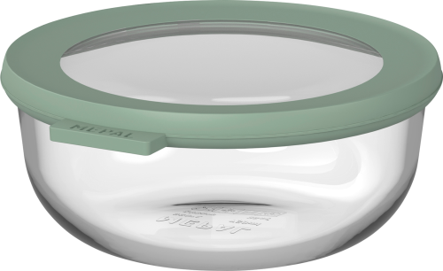 Mepal Cirqula runde Multischüssel aus Glas mit Deckel 750 ml - Lebensmittelbehälter / Vorratsdosen