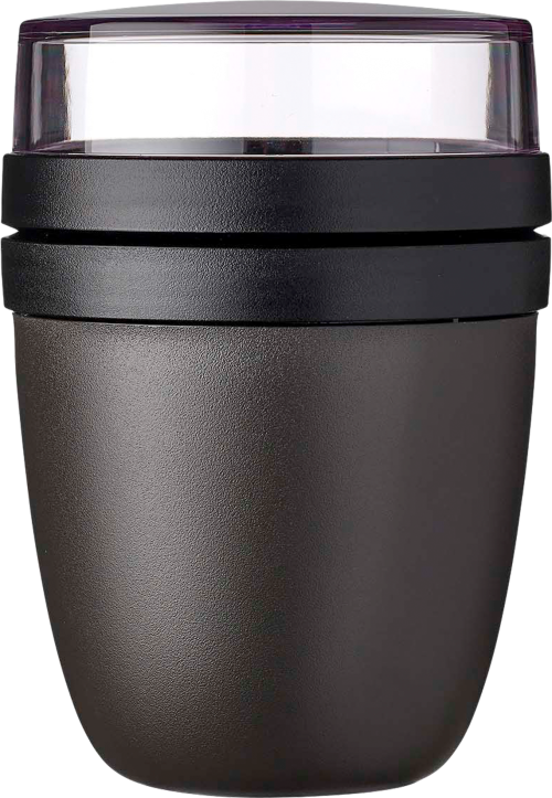 Mepal Lunchpot Ellipse Vorratsbecher Set / Auslaufsicherer Snack- und Müslibecher nordic black 700 ml - Lebensmittelbehälter / Vorratsdosen