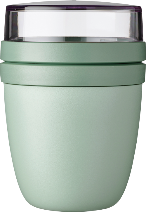 Mepal Lunchpot Ellipse Vorratsbecher Set / Auslaufsicherer Snack- und Müslibecher nordic sage 700 ml - Lebensmittelbehälter / Vorratsdosen