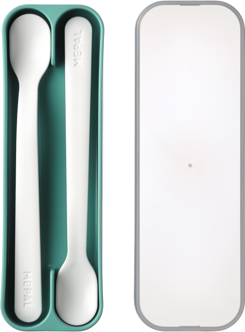 Mepal Mio Fütterlöffelset 2 Stück deep turquoise - Campingbesteck