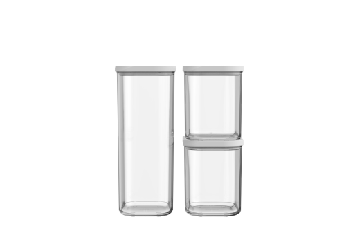 Mepal Modula Vorratsdosen Starterset 3 teilig 1000 / 1000 / 2000 ml weiß - Lebensmittelbehälter / Vorratsdosen