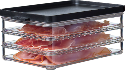 Mepal Omnia Kühlschrankdose Aufschnitt 3-lagig 1,5 Liter black - Kühlschrank-Zubehör