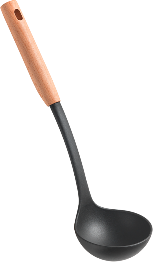 Metaltex Arizona Line Schöpflöffel mit Buchenholzgriff 34 cm - Kochbesteck