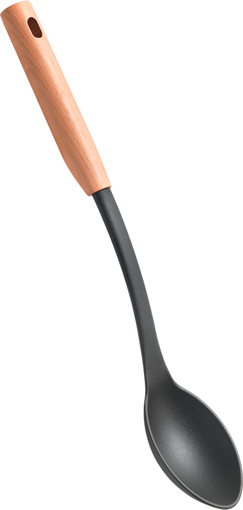 Metaltex Arizona Line Servierlöffel mit Buchenholzgriff 36,5 cm - Kochbesteck