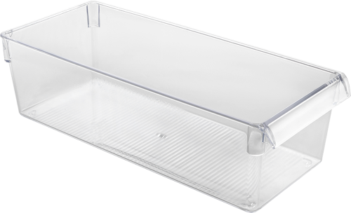 Metaltex Frigo-System Organizer transparenter Behälter für Kühlschrank 15 x 36 x 10 cm - Lebensmittelbehälter / Vorratsdosen