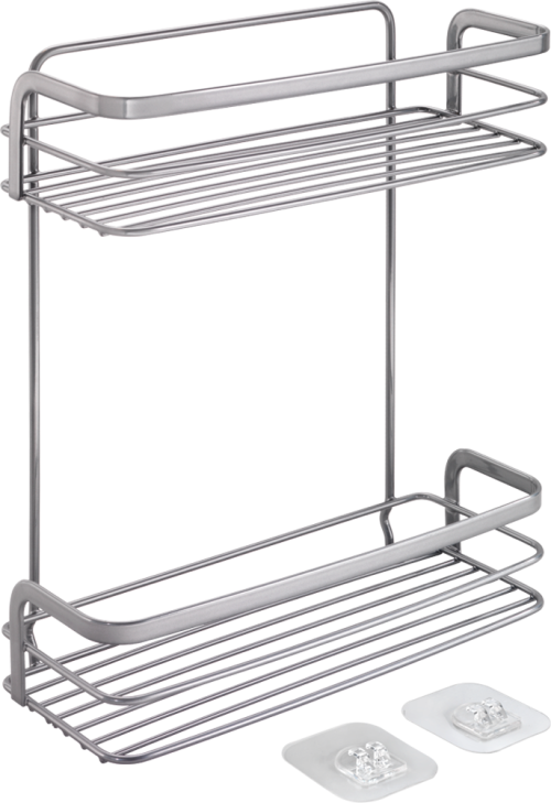 Metaltex Origin Luxy Eckregal mit 2 Etagen für Dusche  - Badzubehör