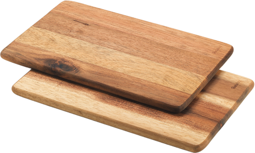 Metaltex Schneidebrett rechteckig 2er-Set aus Akazienholz 23 x 15 x 1 cm  - Schneidebretter