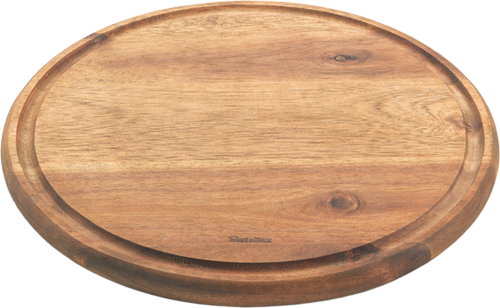Metaltex Schneidebrett rund aus Akazienholz 24 cm - Schneidebretter